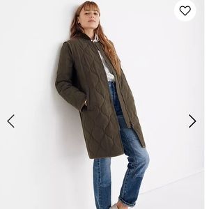 Madewell Quilted Military Coat